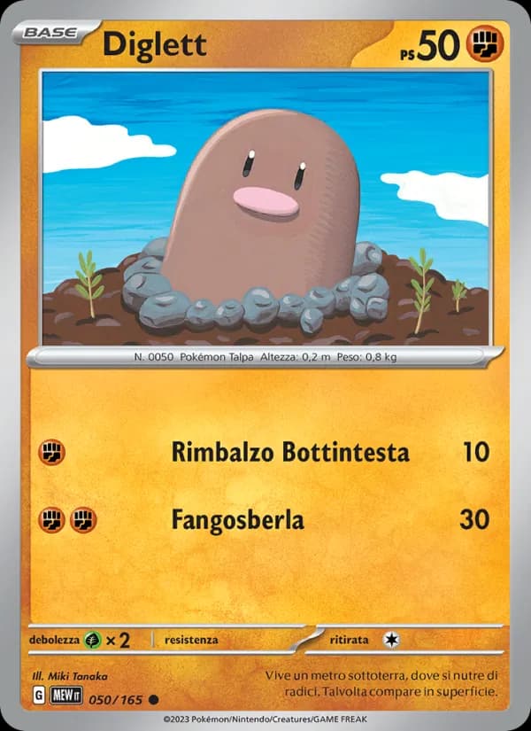 Diglett card in Italian