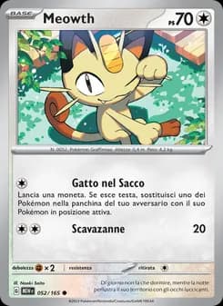 Meowth card in Italian