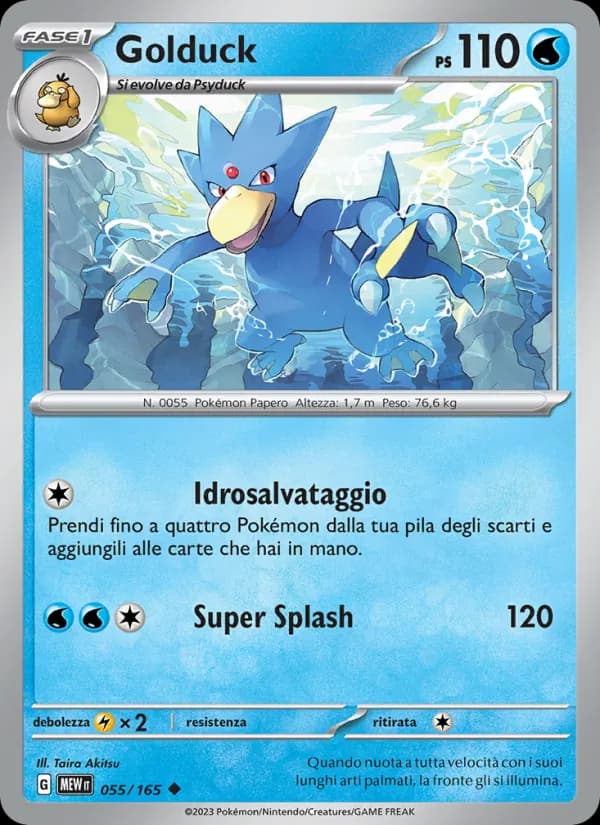 Golduck card in Italian
