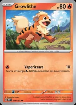 Growlithe card in Italian