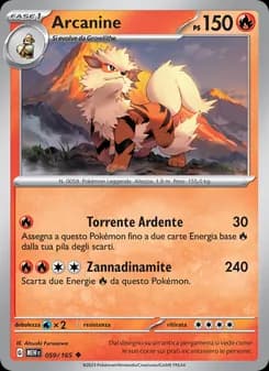 Arcanine card in Italian