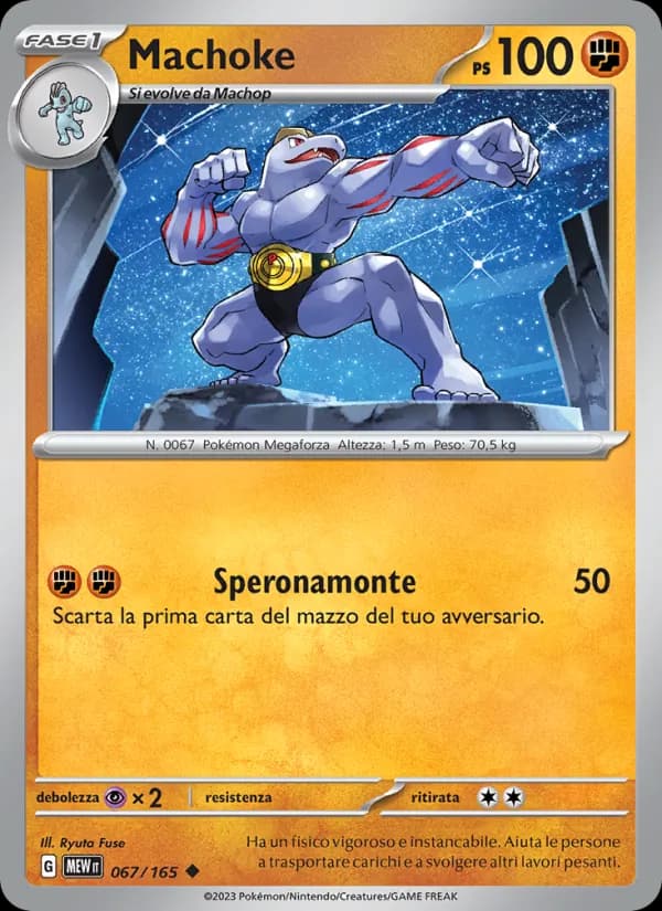 Machoke card in Italian