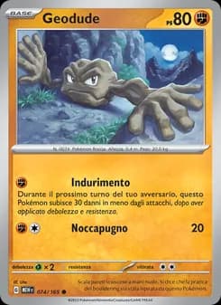 Geodude card in Italian