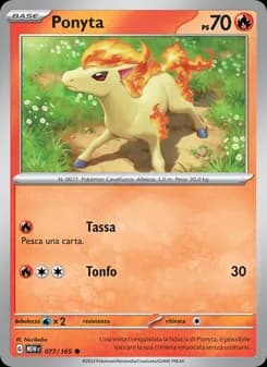 Ponyta card in Italian