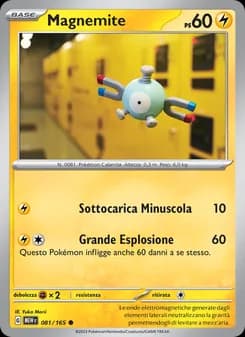 Magnemite card in Italian