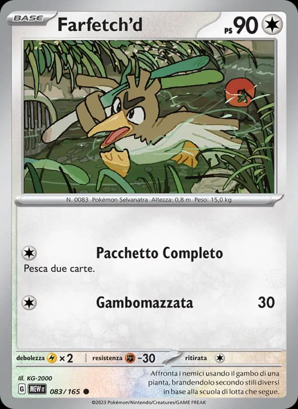 Farfetch'd card in Italian