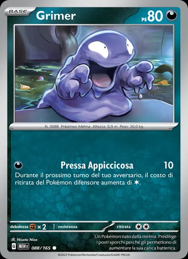 Grimer card in Italian