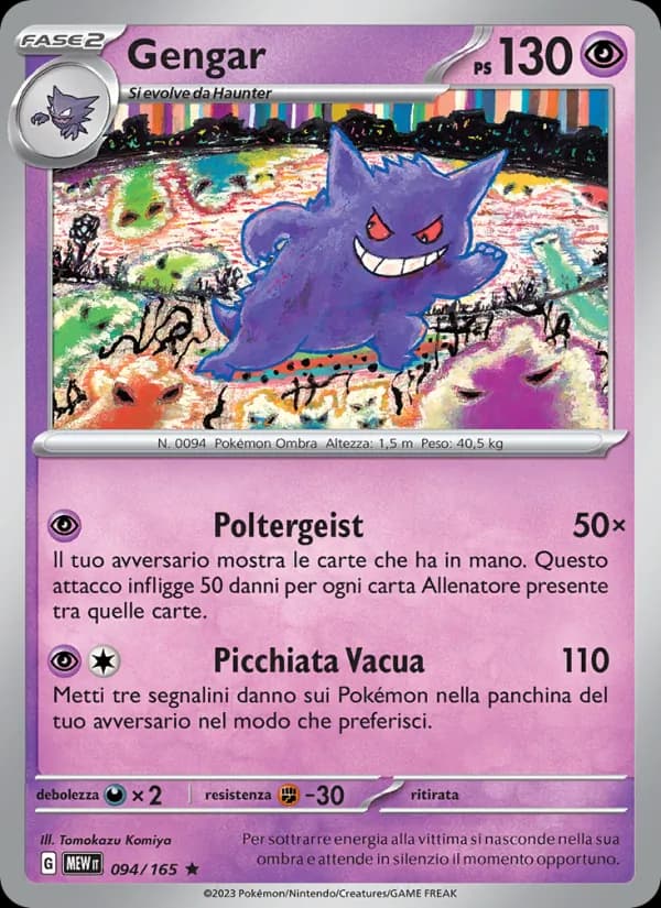 Gengar card in Italian