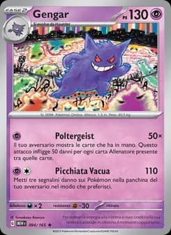 Gengar card in Italian