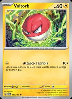 Voltorb card in Italian