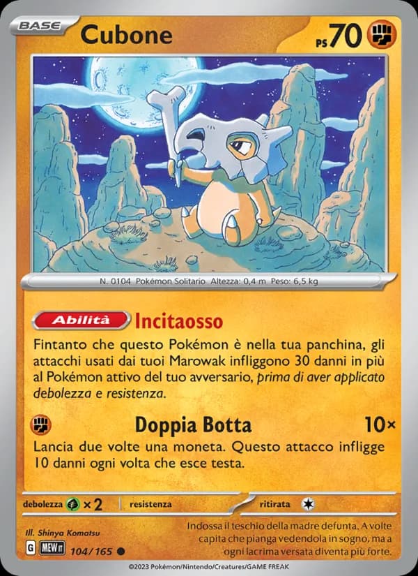 Cubone card in Italian