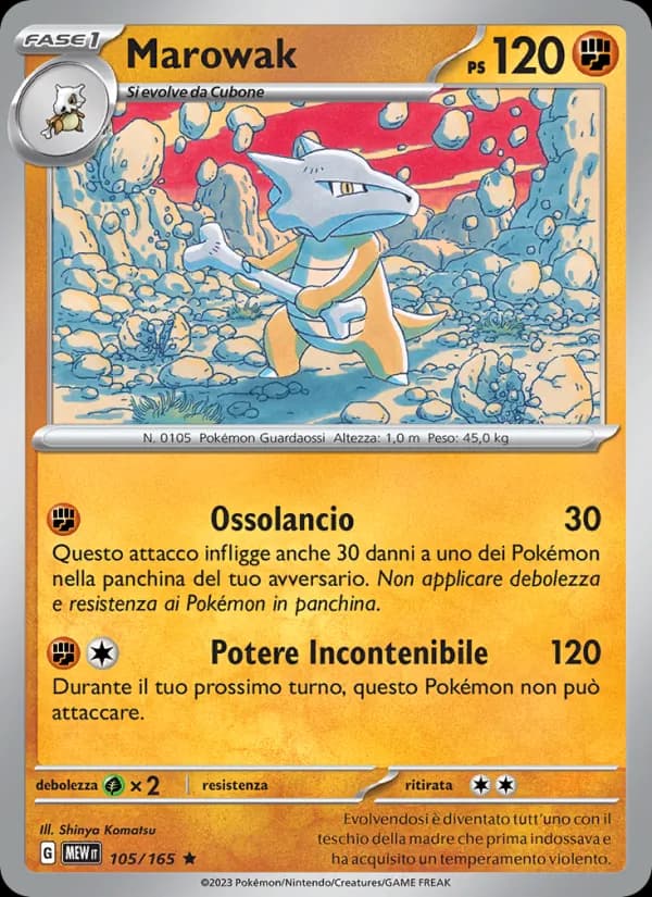 Marowak card in Italian