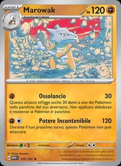 Marowak card in Italian