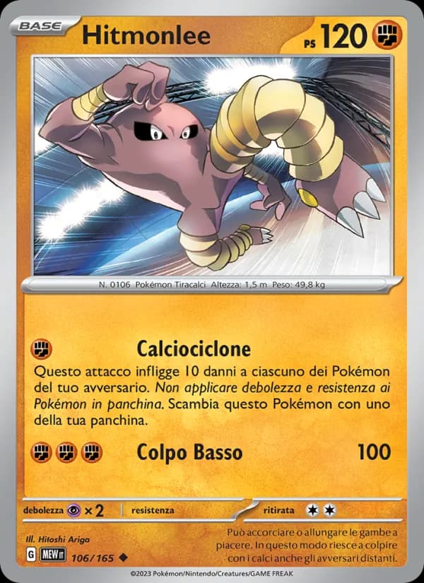 Hitmonlee card in Italian