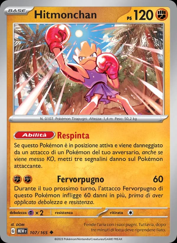 Hitmonchan card in Italian