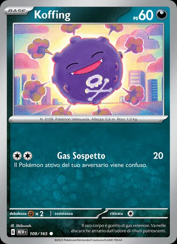 Koffing card in Italian