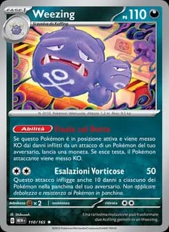 Weezing card in Italian