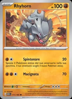 Rhyhorn card in Italian