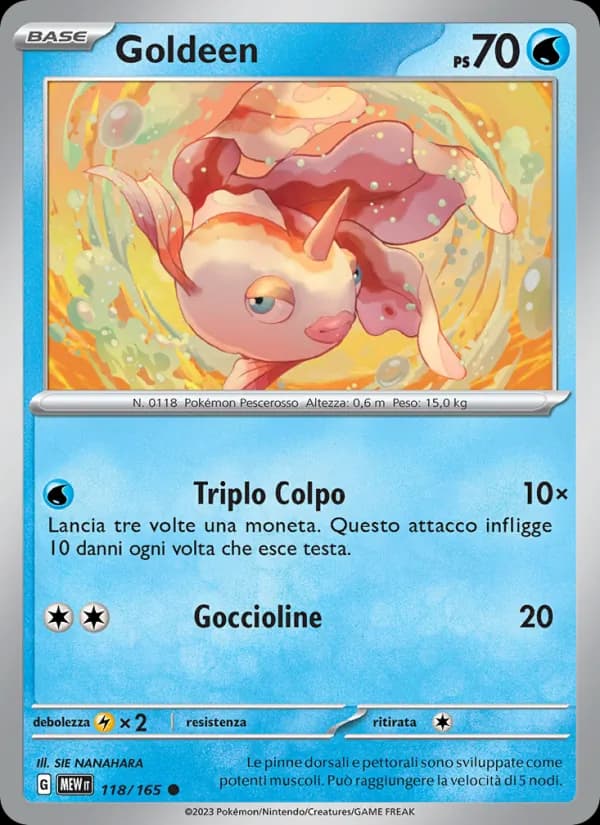 Goldeen card in Italian