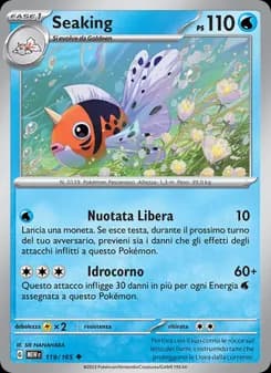 Seaking card in Italian