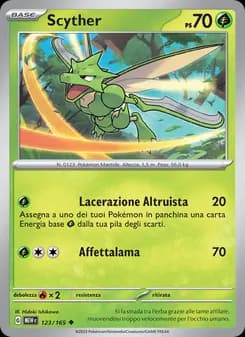 Scyther card in Italian