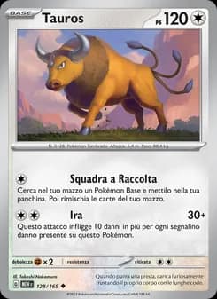 Tauros card in Italian