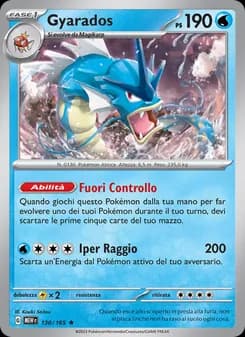 Gyarados card in Italian
