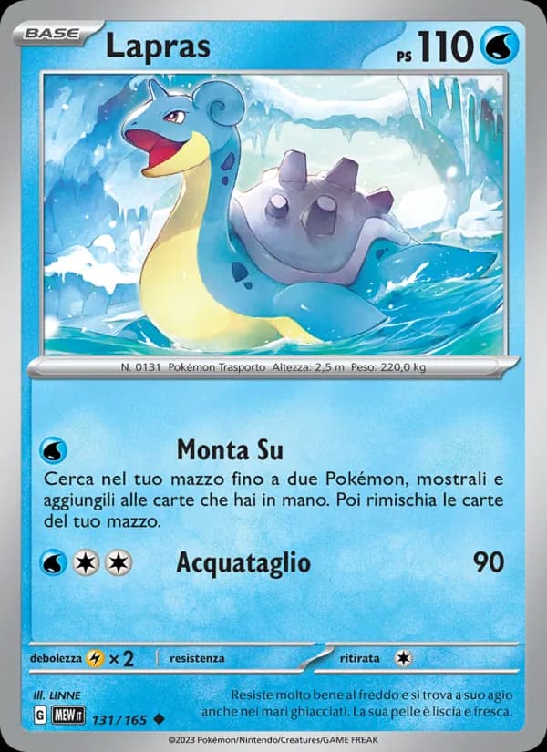 Lapras card in Italian