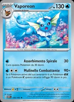 Vaporeon card in Italian