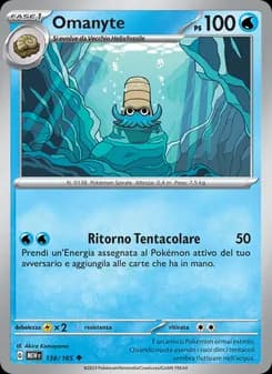 Omanyte card in Italian