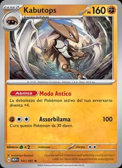 Kabutops card in Italian