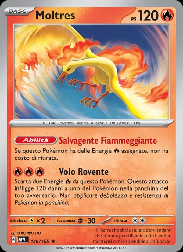 Moltres card in Italian