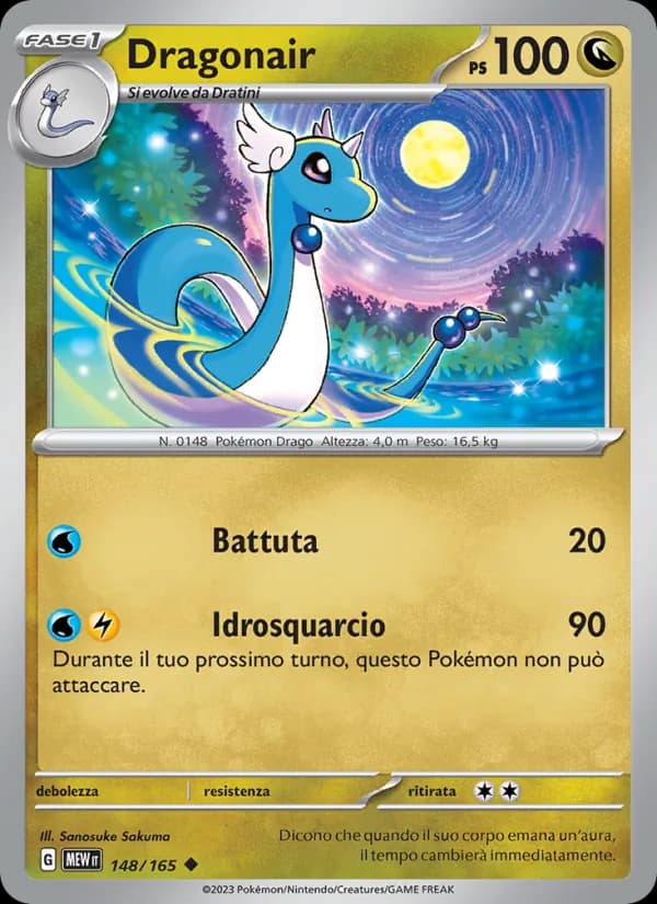 Dragonair card in Italian