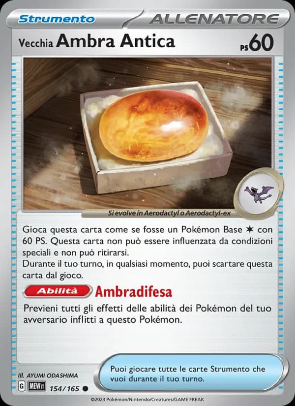 Vecchia Ambra Antica card in Italian