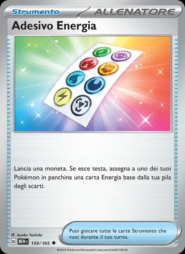 Adesivo Energia card in Italian