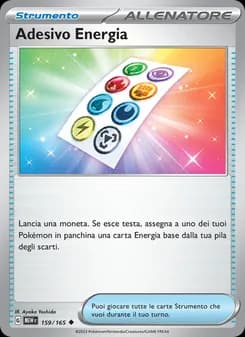 Adesivo Energia card in Italian