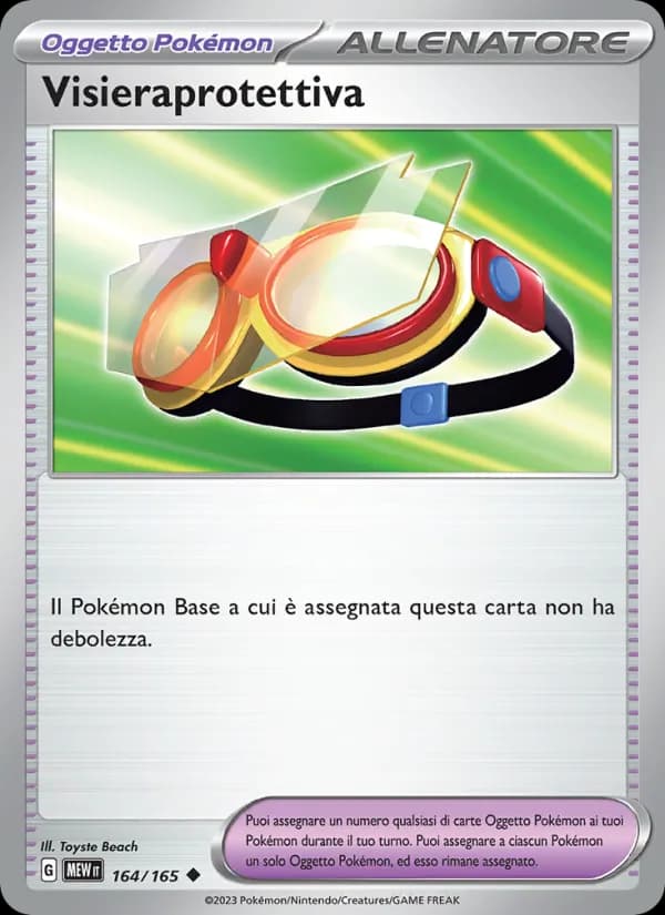 Visieraprotettiva card in Italian