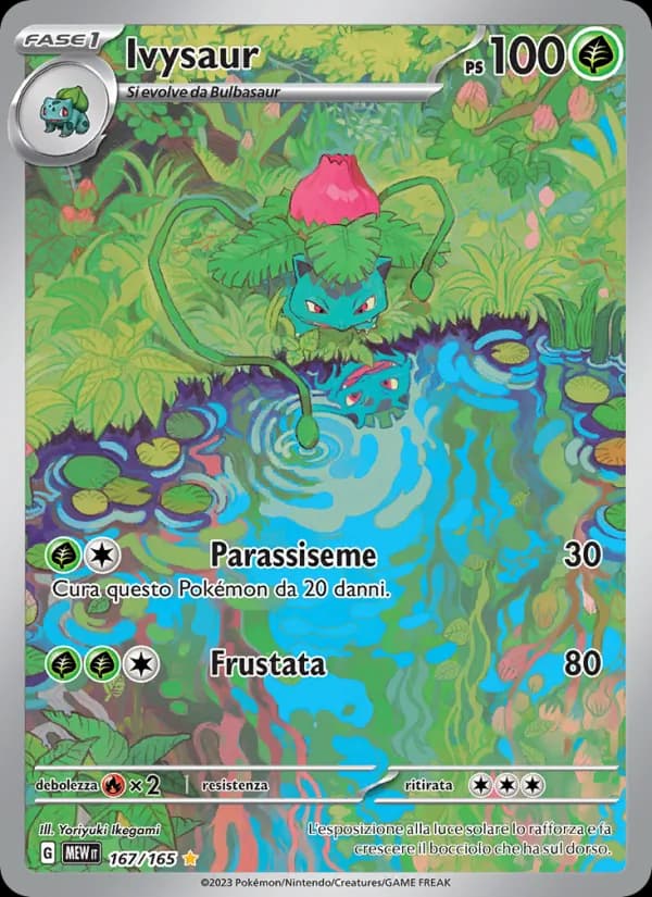 Ivysaur card in Italian