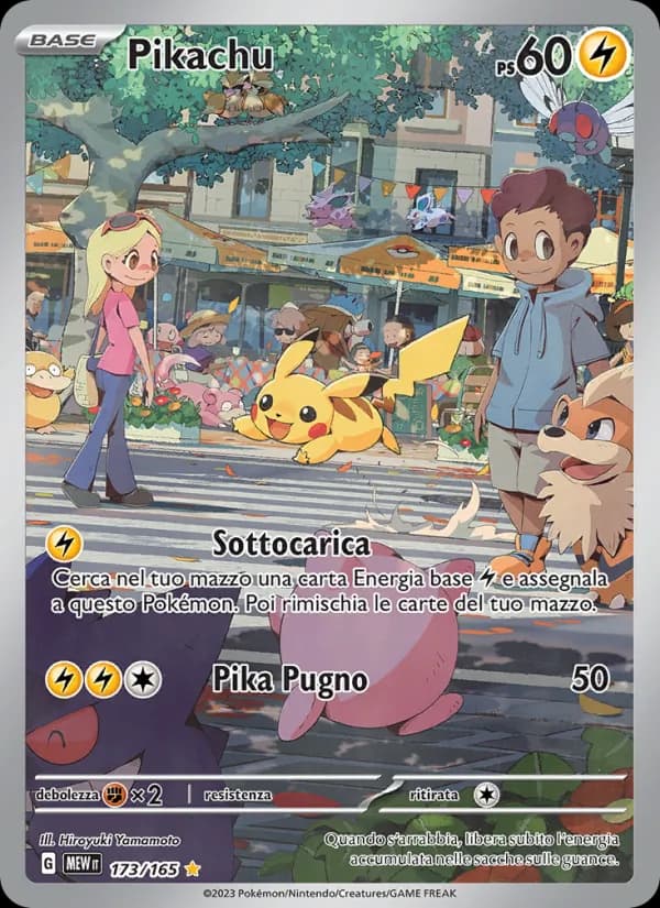 Pikachu card in Italian