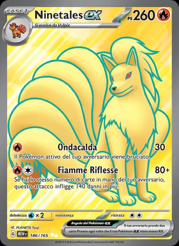 Ninetales-ex card in Italian
