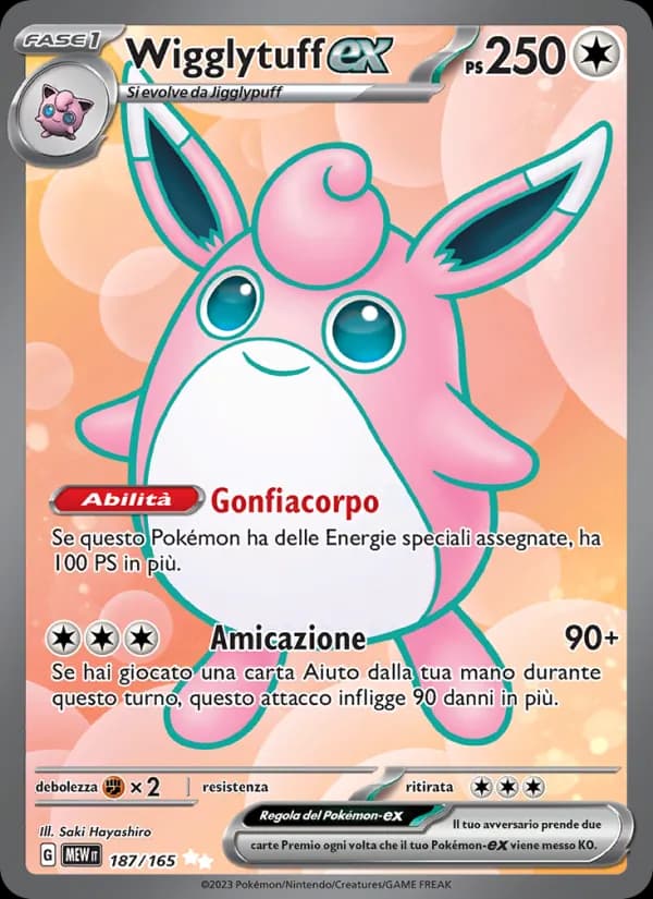 Wigglytuff-ex card in Italian