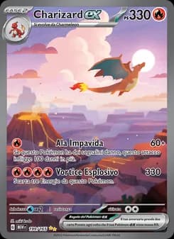 Charizard-ex card in Italian