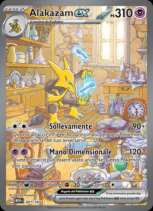 Alakazam-ex card in Italian