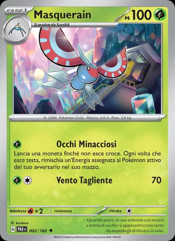 Masquerain card in Italian