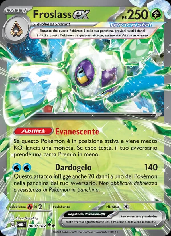 Froslass-ex card in Italian