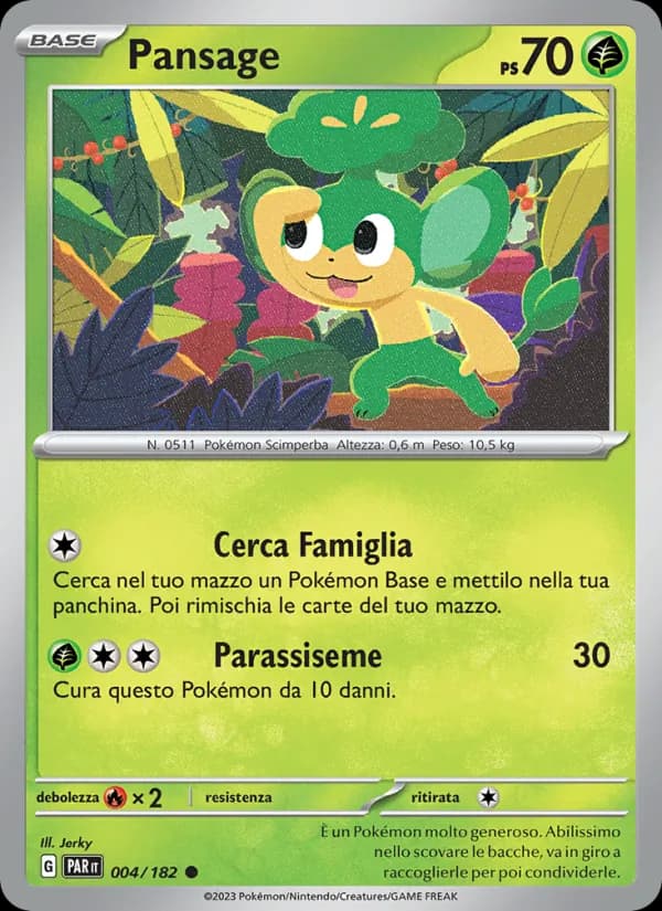 Pansage card in Italian