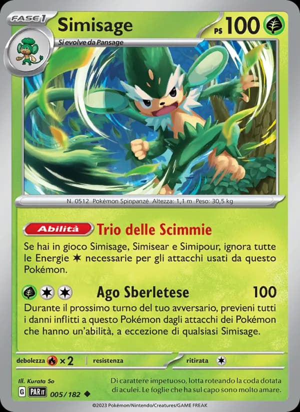 Simisage card in Italian