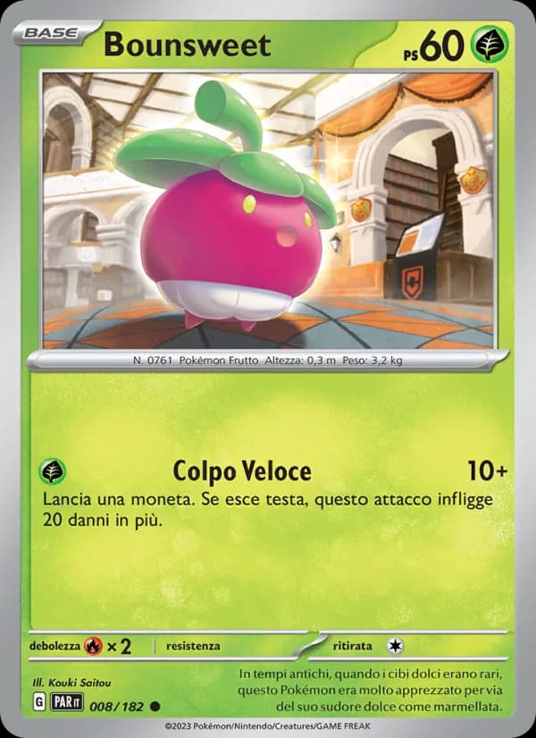 Bounsweet card in Italian