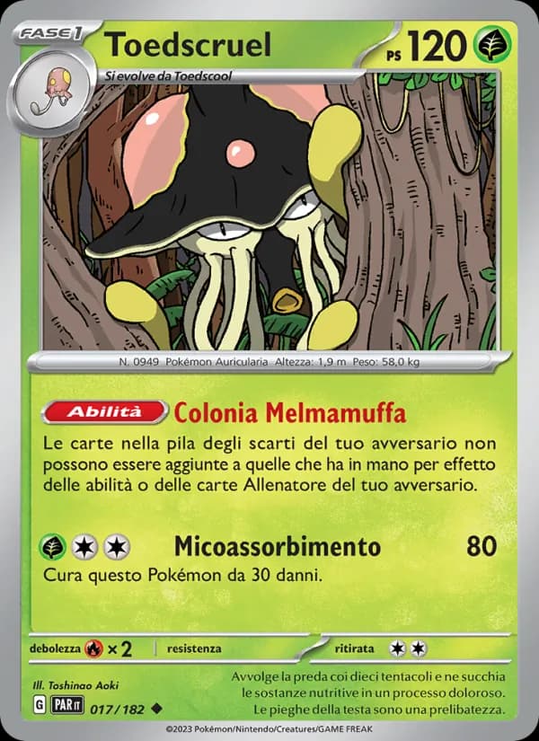 Toedscruel card in Italian