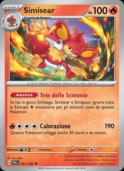 Simisear card in Italian